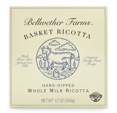 Bellwether Farms Whole Milk Ricotta Basket