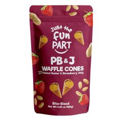 Just The Fun Part Peanut Butter & Strawberry Jelly Waffle Cones
