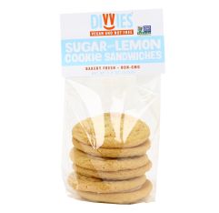 Divvies Lemon Sandwich Cookie Vegan