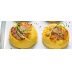 Polenta Cake with Garlic Confit