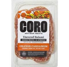 Coro Foods Uncured Orange Cardamom Salami Sliced