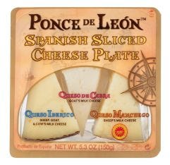 Ponce De Leon Spanish Cheese Plate Sliced