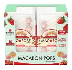 Macarooz Strawberry Macaron Pops 10 Count