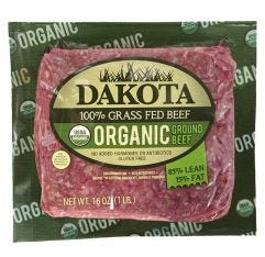 Dakota Ground Beef Grass Fed Organic 85% Lean