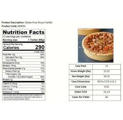 Gourmet Kitchen Pecan Tartlet Gluten Free