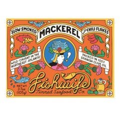 Fishwife Tinned Seafood Co Slow Smoked Mackerel with Chili Flakes