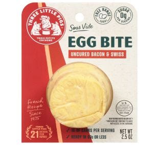 Trois Petits Cochons Bacon & Swiss Sous-Vide Egg Bite Gluten Free