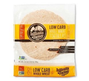 La Tortilla Factory Whole Wheat Tortillas Low Carb