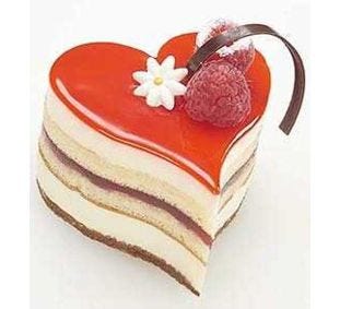 Symphony Pastry Edelweiss Heart Shaped Cake
