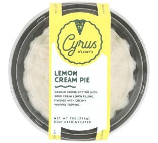 Cyrus O'Leary's Lemon Cream Pie Mini