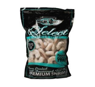 Chef's Net Select 13-15 White Shrimp Peeled & Deveined Tail On