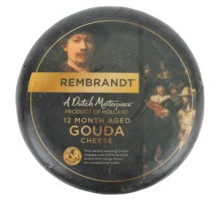 Dutch Masterpiece 12 Month Aged Rembrandt Gouda Wheel