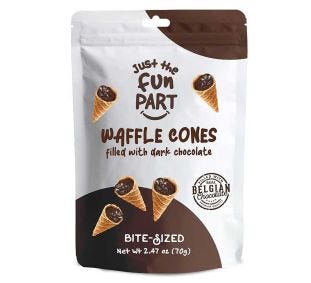 Just The Fun Part Waffle Cone Dark Chocolate