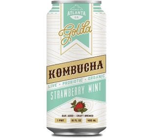 Golda Kombucha Strawberry Mint Kombucha