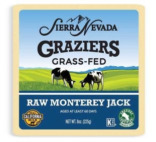 Graziers Raw Milk Grass Fed Monterey Jack Wedge