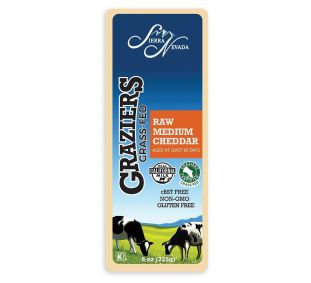 Graziers Raw Milk Grass Fed Medium Cheddar Bar