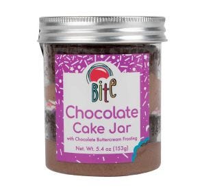 Bite Chocolate Cake Jar