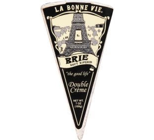 La Bonne Vie Brie Wedge Hand Wrapped