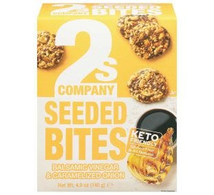 2S Company Balsamic Vinegar & Caramelized Onion Seeded Bites Gluten Free