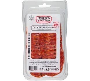 Spotted Trotter Calabrian Salami with Capers Sliced