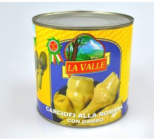 La Valle Roman Artichokes in Oil Long Stem