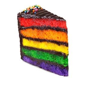 David's Cookies Chocolate Rainbow Cake Slices