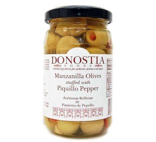 Donostia Foods Manzanilla OlivesStuffed with Piquillo