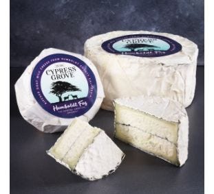 Cypress Grove Humboldt Fog Wedge Hand Wrapped