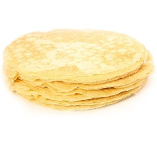White Toque Plain Crepe Fully Cooked