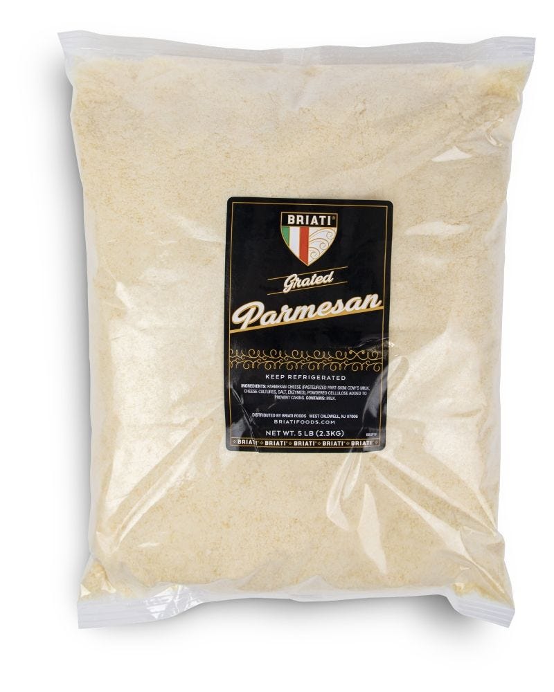 Grated parmesan shop cheese