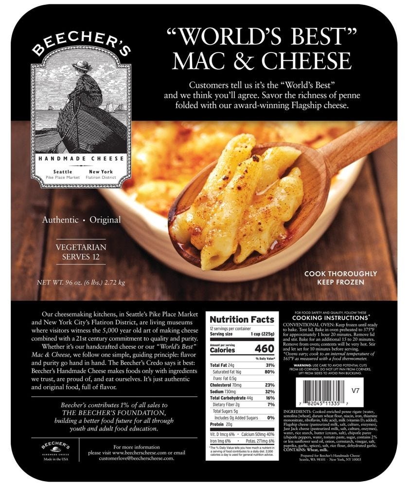 Beecher's mac and cheese hotsell