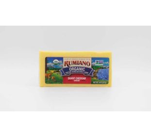 Rumiano Organic Sharp Cheddar Bar Organic