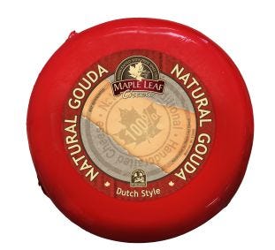 Maple Leaf Jumbo Red Wax Gouda Wheel
