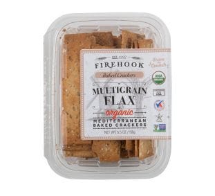 Firehook Multigrain Flax Mediterranean Crackers Organic