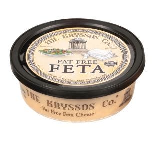 Kryssos Traditional Feta Crumbles Fat Free
