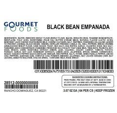 Gourmet Foods Llc Black Bean Empanada