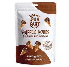 Just The Fun Part Waffle Cones Milk Chocolate