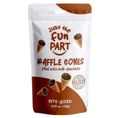 Just The Fun Part Waffle Cones Filled with Milk Chocolate