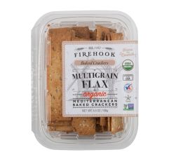 Firehook Multigrain Flax Mediterranean Crackers Organic