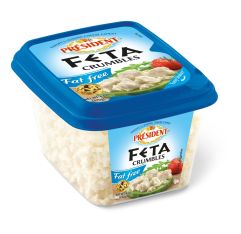 President Plain Feta Crumbles Fat Free