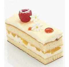 Symphony Pastry Georgia Peach Strip Cake 16 Inch