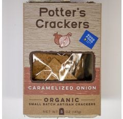 Potters Crackers Caramelized Onion Crackers Organic