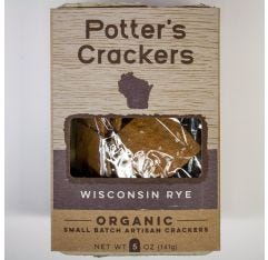 Potters Crackers Wisconsin Rye Crackers Organic