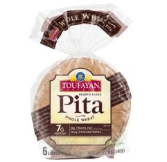 Toufayan Whole Wheat Pita 7 Inch Vegan